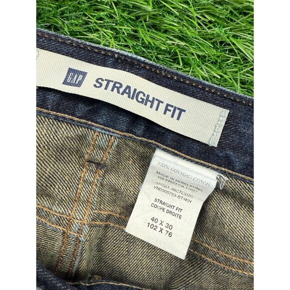 GAP Men Straight Fit Jeans Blue Denim Size 40x30 Classic 100% Cotton Casual - Picture 5 of 12